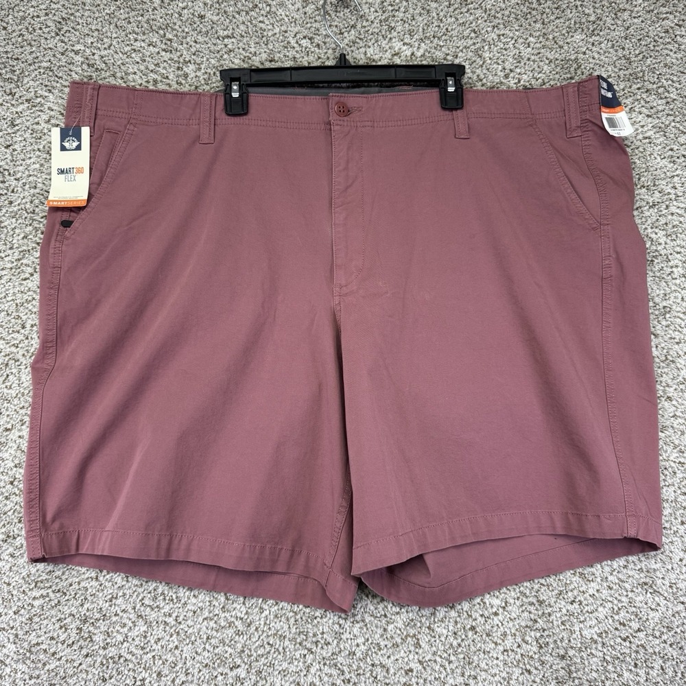 NEW Dockers Chino Shorts Men's Size 52 Red Smart Series 360 Flex Stretch Casual